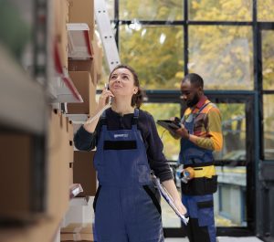 Bright Sky commercial building warehouse workers